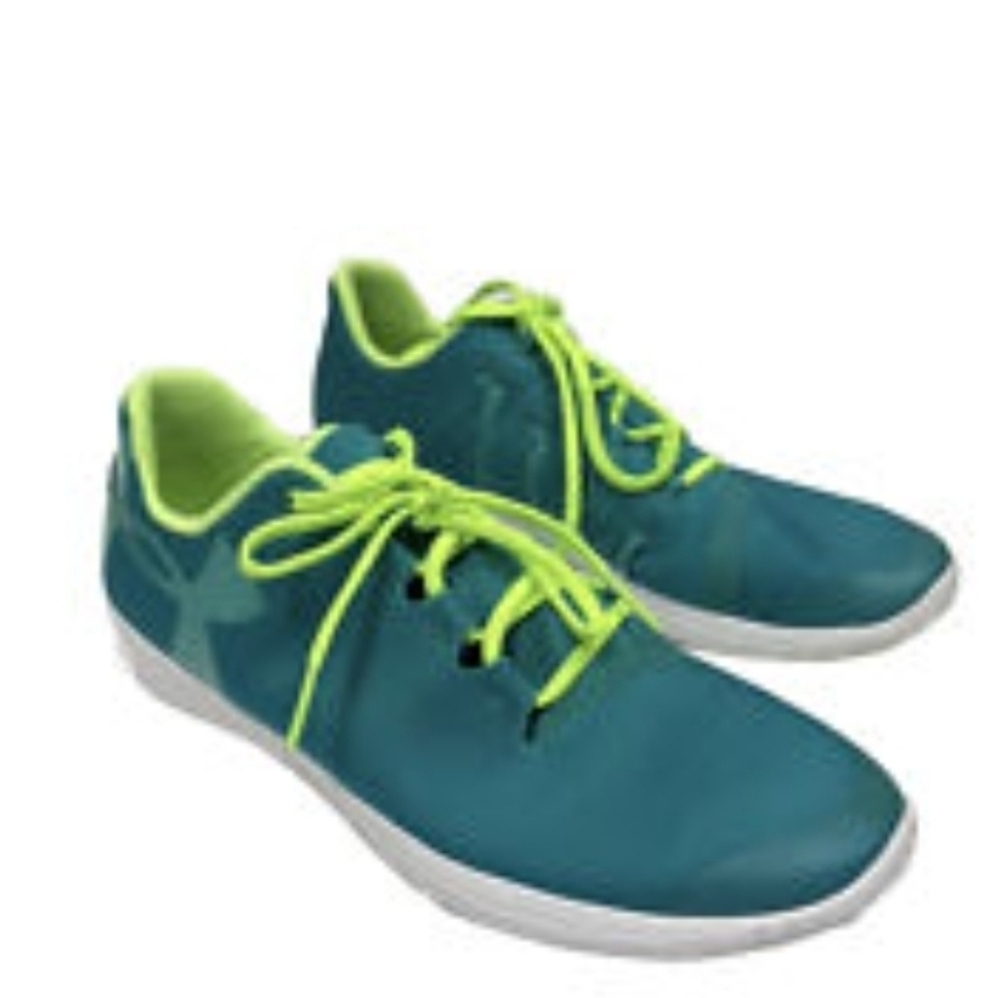 Under Armour Flashy Green & White Running Shoes Youth 7 / Womens 8